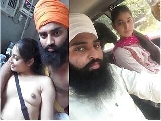 Punjabi lover romance and breasts pressing